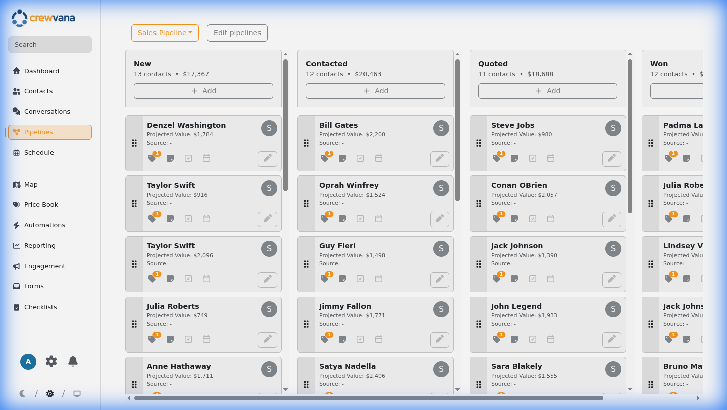 Crewvana Deal Pipeline